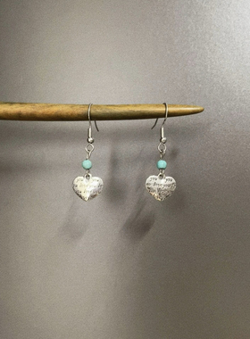 Vintage古着 Turquoise love耳饰