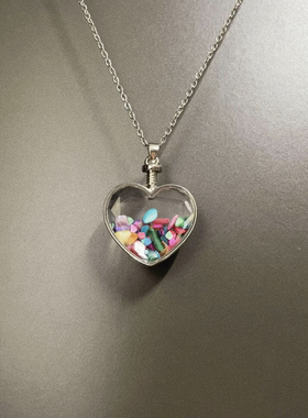 Vintage古着 Crushed stone love项链