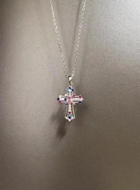 Vintage古着 Rainbow Cross项链