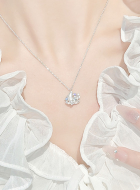 【免费刻字】星梦独角兽月光款纯银项链女锁骨链轻奢礼物送女友