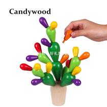 Wooden Blocks 28pc lot Wood Cactus Blocks Infant Toys Wooden