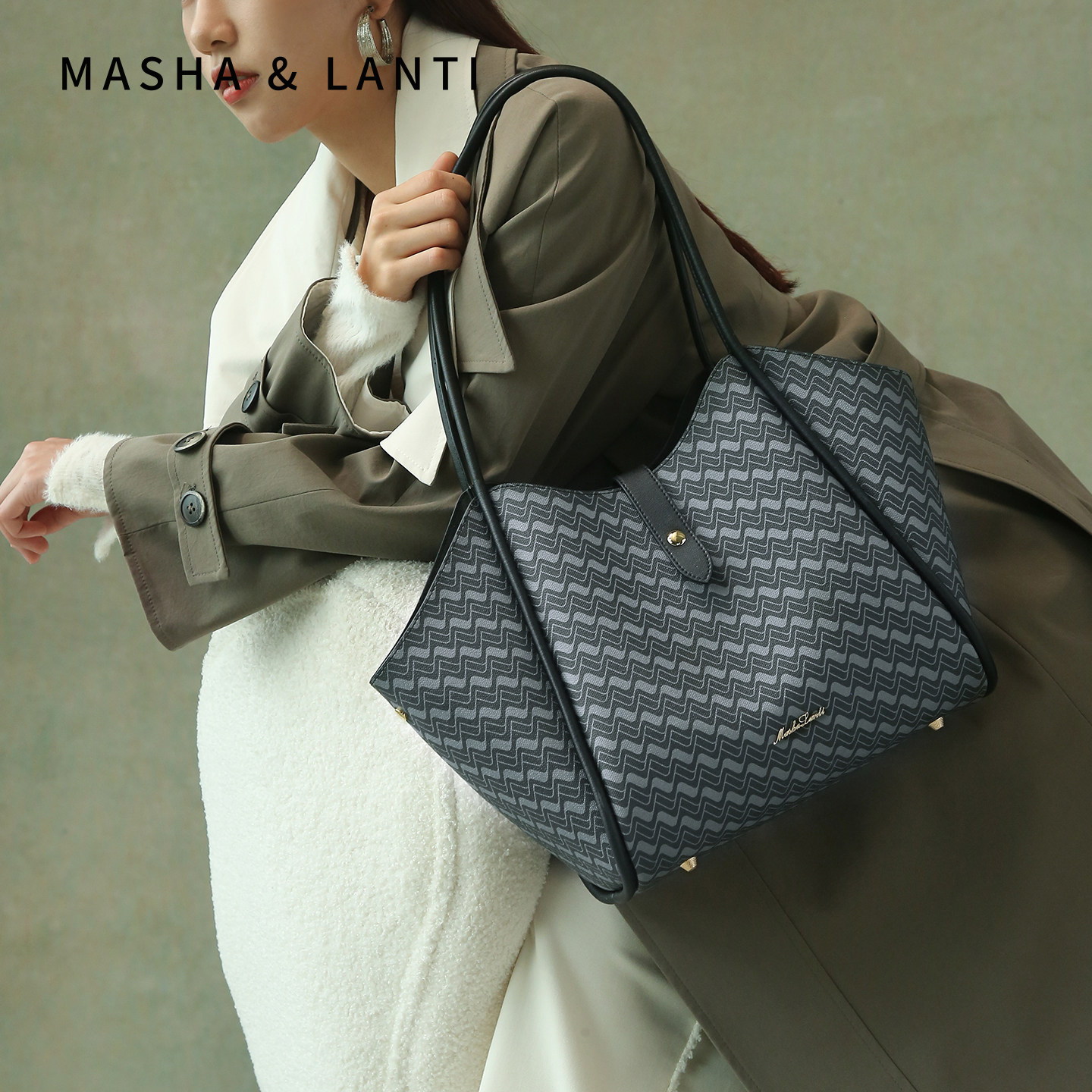 马莎兰缇【越过山海】浪峰包 2026新款轻奢高级大容量通勤托特包,淘宝优惠券,粉丝福利购,淘宝优惠卷