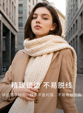 Navigare羊毛休闲情侣针织围巾