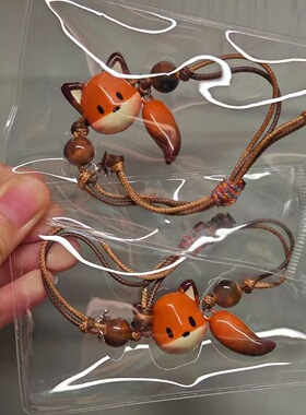 可爱个性小狐狸手链小众设计感创意个性甜美童趣高颜值饰品批发