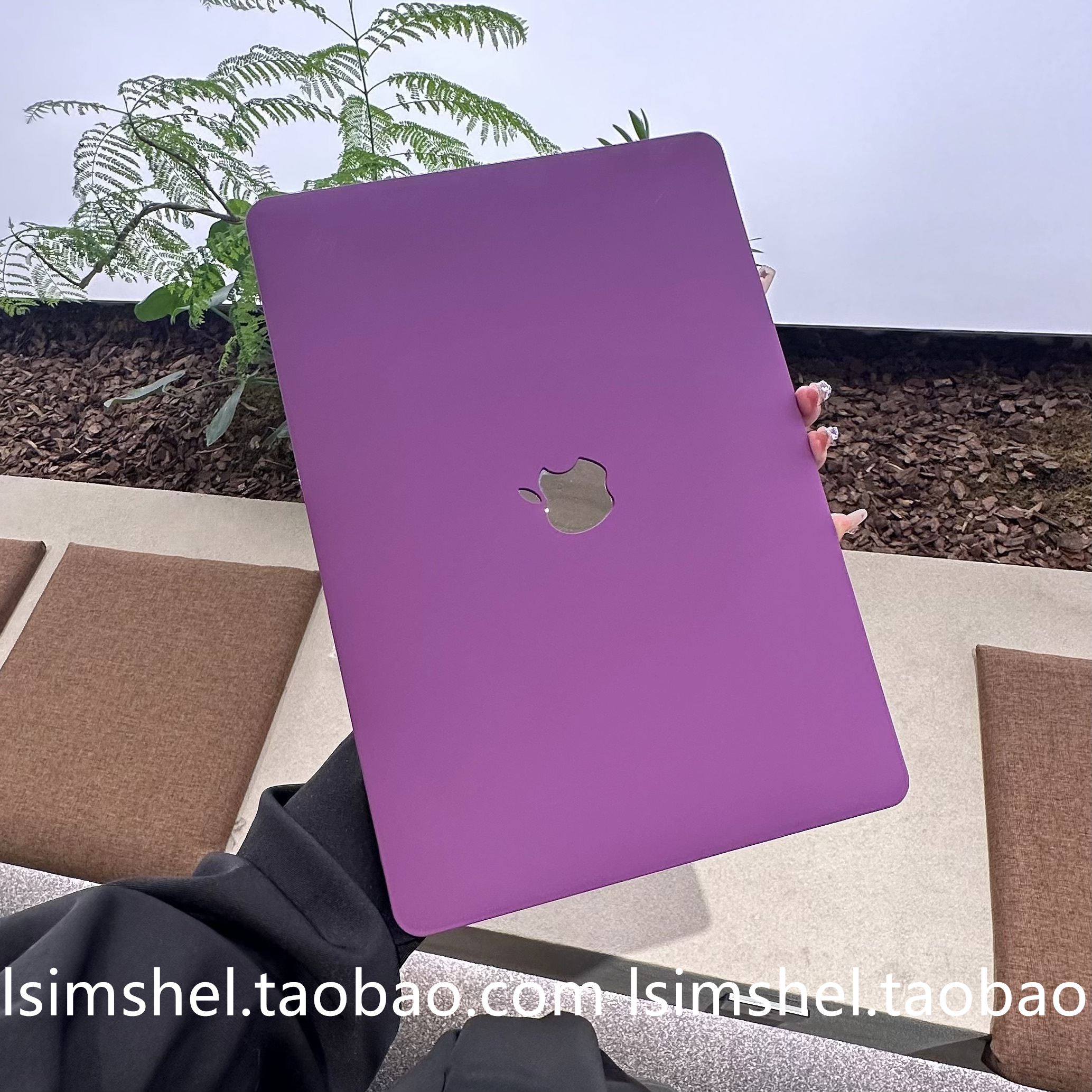 SHELL丨适用于Macbook苹果保护壳笔记本2025新款Air葡萄紫色外壳macbookair13.6Pro14M4英寸软套16/15寸Max - 图1