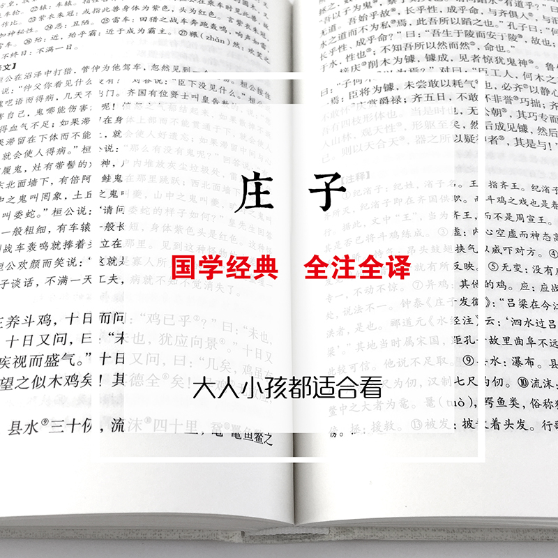 庄子原著正版 全本全注全译全集 青少版白话文中华书局逍遥游国学经典书籍 中华传统文化道家典籍集注今注今译中国历史古典文学 - 图1