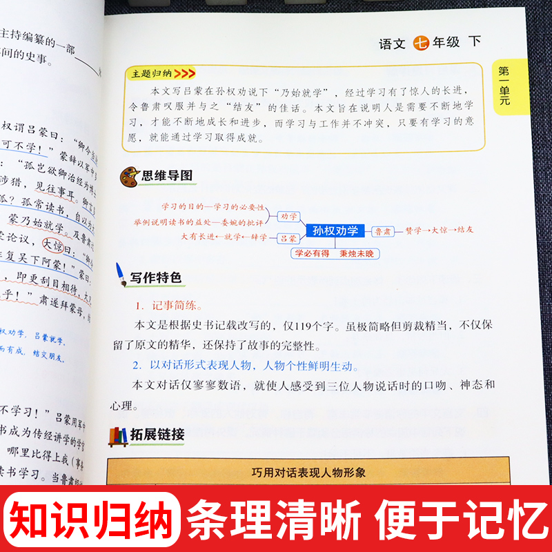 2024课堂笔记七年级上册下册语文数学英语人教版教材书全套初中一年级初一7上 下语数英必刷题学霸黄冈随堂笔记课本同步练习册 - 图2