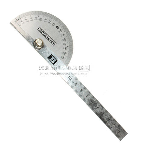 波斯工具角尺不锈钢工业级角度尺角度规180度量角器分度规双杆 - 图2