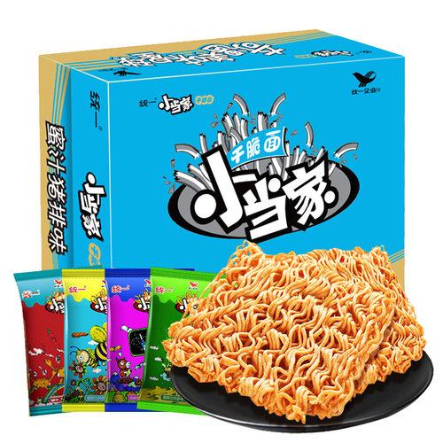 统一小当家干脆面48包香葱猪排香辣蟹味休闲膨化怀旧小零食魔法士 - 图3