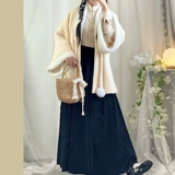 Зимнее флисовое ханьфу, демисезонная юбка, увеличенная толщина, эффект подтяжки