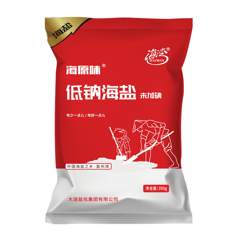 海湾低钠盐天然海盐无碘低钠食用盐无抗结剂的食盐家用钾盐350g*7-图3