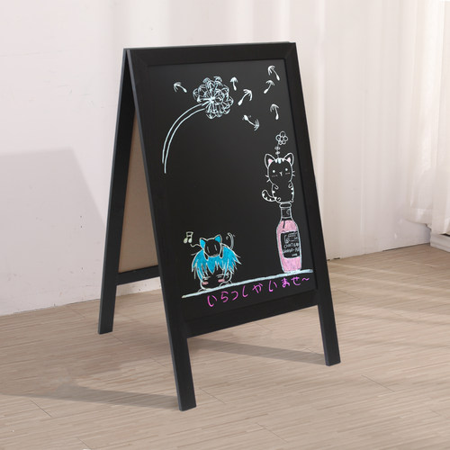 双面展示牌立式小黑板餐饮店铺用商用户外门口落地防风手绘广告牌 - 图1
