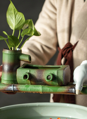 diy百搭风鱼缸过滤器造景循环水