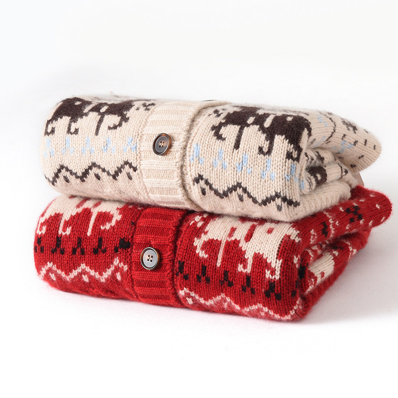 重磅秋冬高领加厚提花拼色山羊绒开衫女轻奢毛衣气质复古毛衣外套,淘宝优惠券,粉丝福利购,淘宝优惠卷