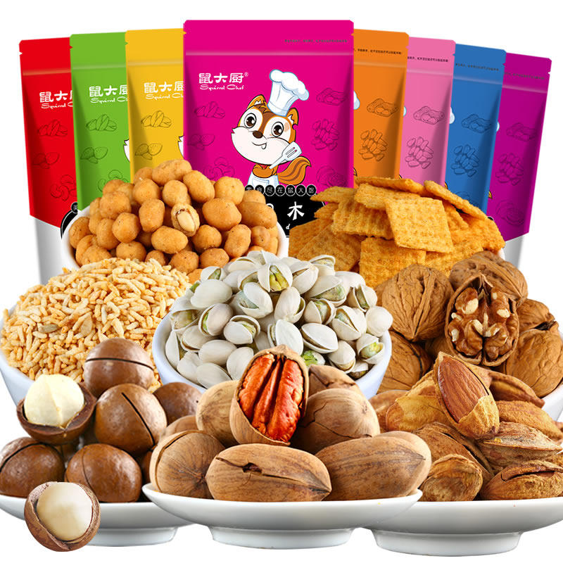 鼠大厨坚果组合8袋装864g装大礼包 迈乐舒食品混合坚果