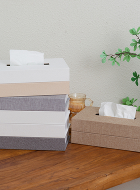 高档麻布料装饰书型纸巾盒可打开盒假书创意道具书型收纳盒纸盒子