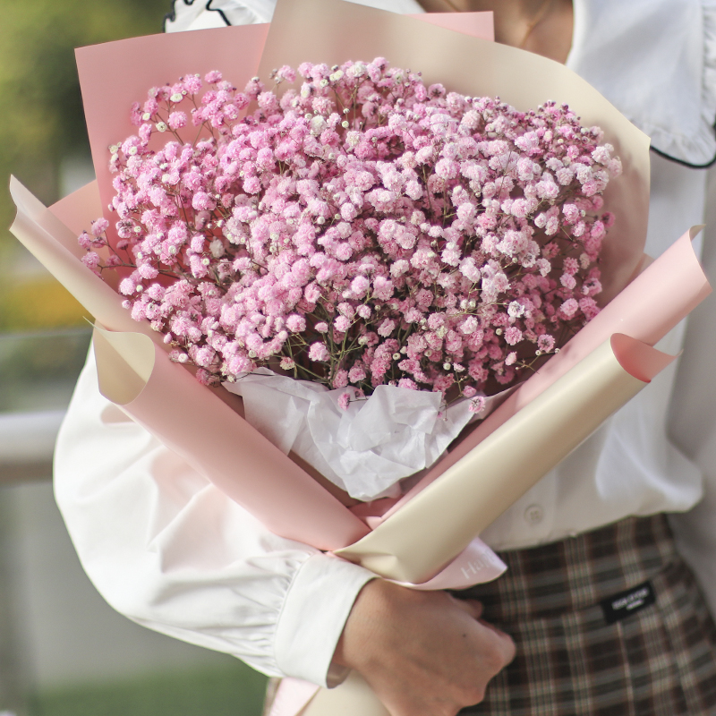 成品满天星干花花束母亲节送妈妈永生花送女朋友毕业季生日礼物-图2