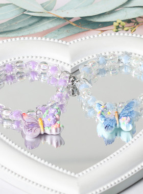 小清新炫彩蝴蝶串珠情侣磁吸手链