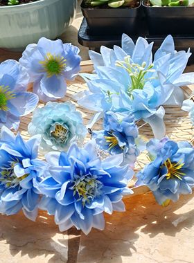 【一物一喜】绢花发饰13件套 汉服头饰套装 发簪小u簪 点缀簪