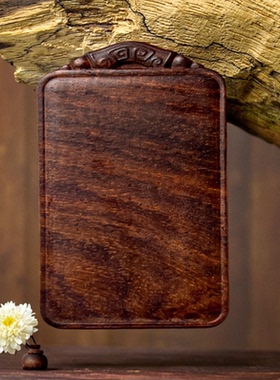 海南黄花梨老料吊坠男女平安牌挂件紫油梨手把件红木无事牌项链