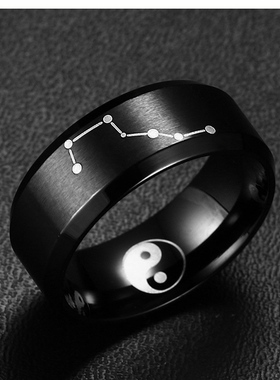 包邮北斗七星钛钢戒指男士单身