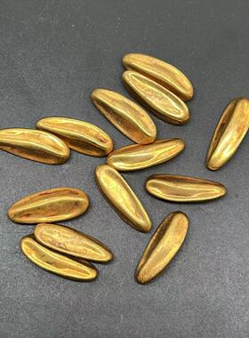 纯黄铜鎏金金瓜子花生装饰