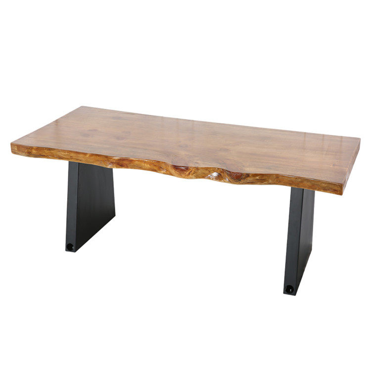 loft简约长条桌会议桌美式工业风桌原木办公长餐桌茶桌实木大板桌