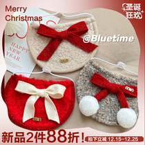 Christmas Things Ins net Red Pet Neck Cats for New Years Saliva Towel Autumn Winter Purse kittens Princess Mouth