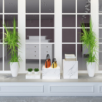 Clothing Shop Show Show Shop Window Model Show Table Middle Island Running Water Table Decoration High Cabinet Placement Table Clothing package frame