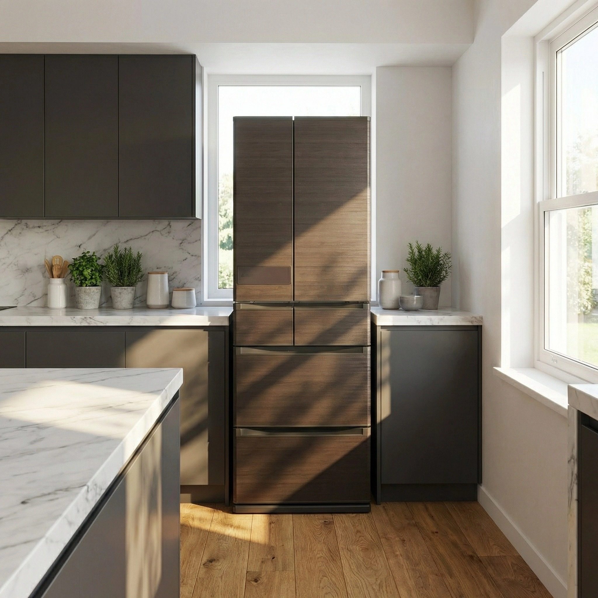 日本直邮三菱26年新款540升法式六门电冰箱中间蔬菜室MR-JM54N,淘宝优惠券,粉丝福利购,淘宝优惠卷