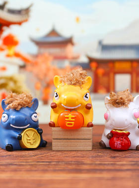 招財生肖马潮玩摆件福运加马盲盒创意公仔手办节日伴手礼装饰摆件