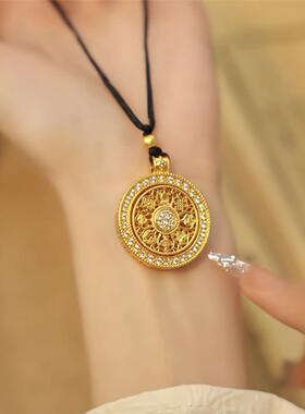 古代人造黄金镶嵌莫桑石钻石莲花