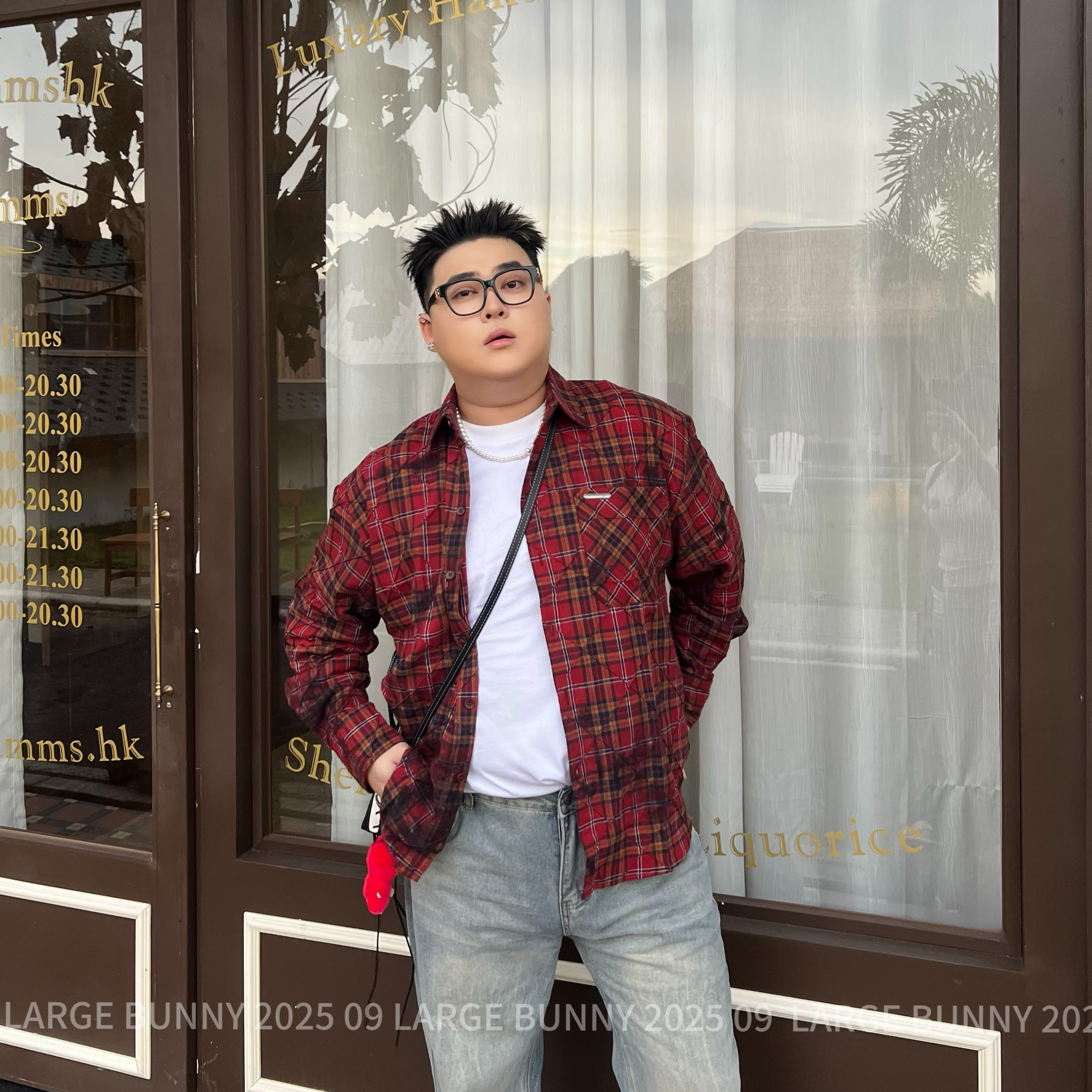 阿胖胖 大码复古红格子衬衫男宽松休闲百搭长袖衬衣潮流上衣,淘宝优惠券,粉丝福利购,淘宝优惠卷