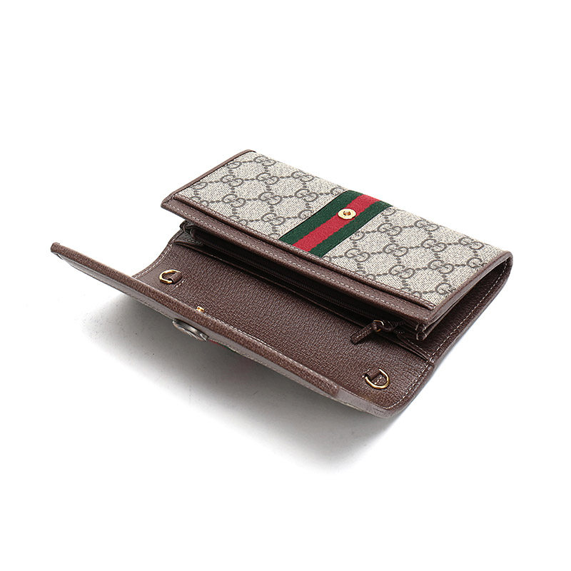 gucci女士织物配皮单肩斜挎包 珍品网女士包袋