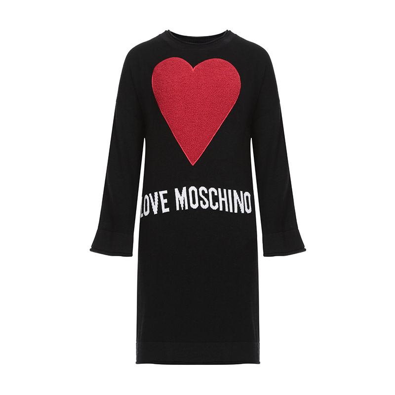 LOVE MOSCHINO 莫斯奇诺 女士长款毛衣女装连衣裙 WSR24 11 X0683