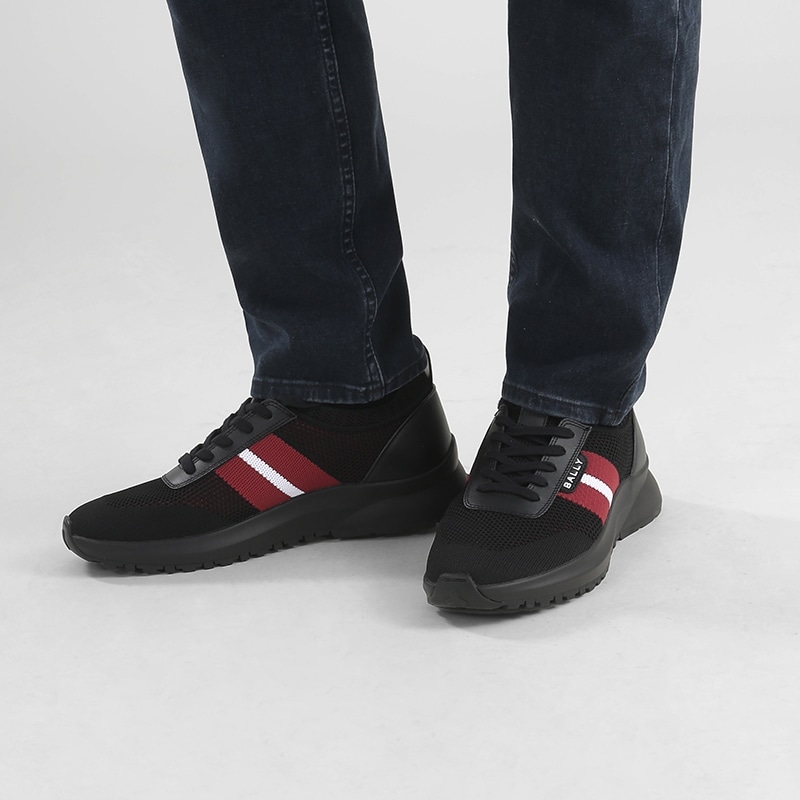 Bally 巴利男士织物牛皮革厚底袜套式透气休闲运动鞋 DARNELL T - 图0