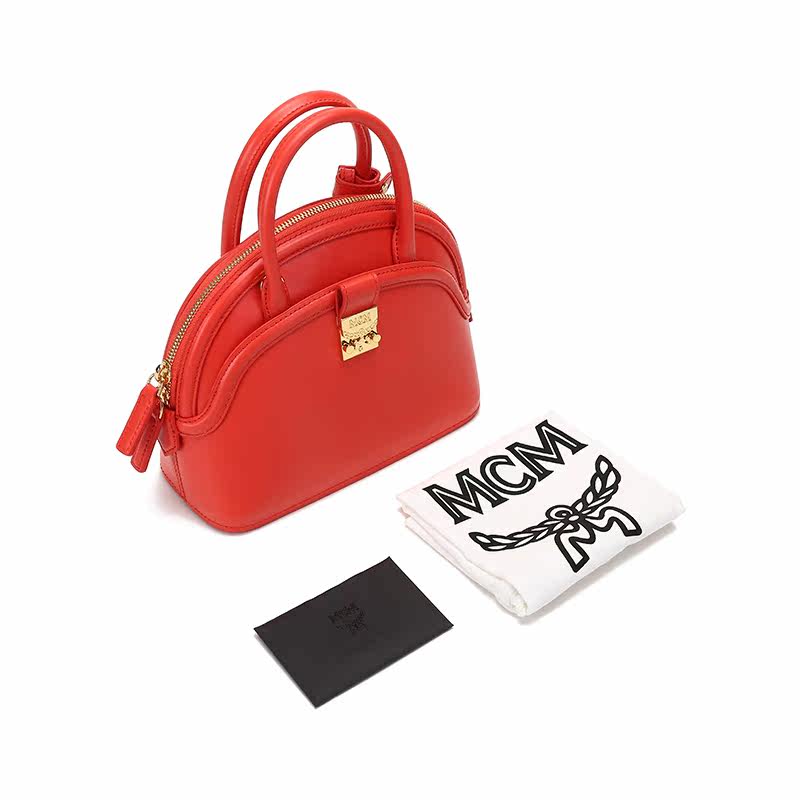 mcm女士anna系列牛皮革手提斜挎包 珍品网女士包袋