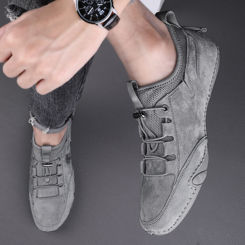 春季2025新款豆豆鞋男真皮休闲皮鞋软皮男鞋子百搭软底潮流板鞋子,淘宝优惠券,粉丝福利购,淘宝优惠卷