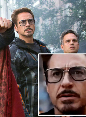 蜘蛛侠方框钢铁侠太阳眼镜