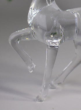 新款透明歪头小鹿桌面创意摆件高级感圣诞装饰品儿童生日礼物装饰