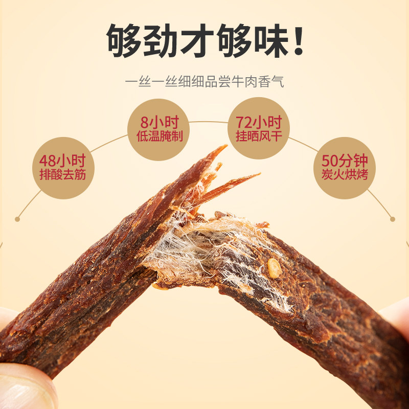 内蒙古正宗手撕风干香辣风干牛肉干 lojoin乐囧食品牛肉类