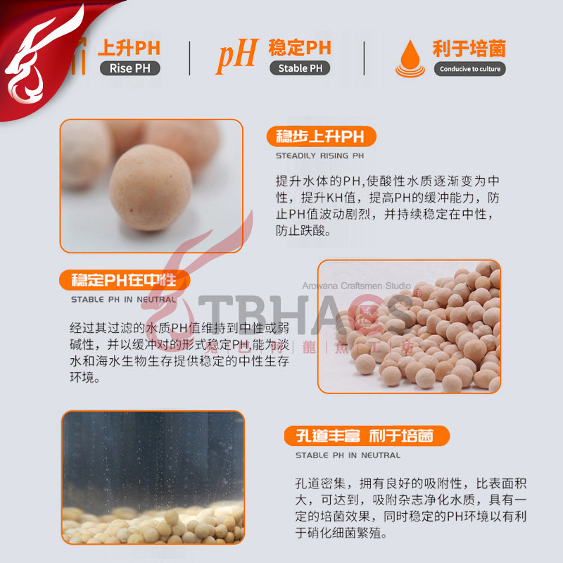 AC滤材抑制跌酸提升PH专用鱼缸培菌水族箱珊瑚骨龙鱼混养三湖慈鲷