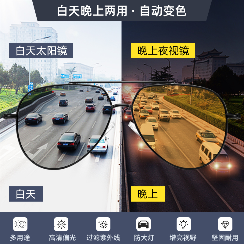 夜晚开车专用眼镜防远光灯散光晚上男士女偏光夜视镜夜间驾驶墨镜-图3