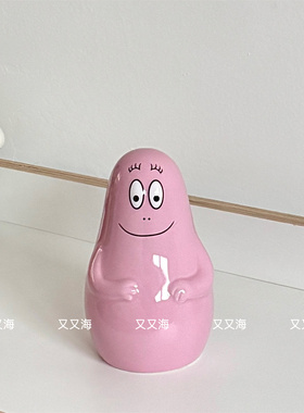 通可爱巴巴爸爸陶瓷存钱罐摆件