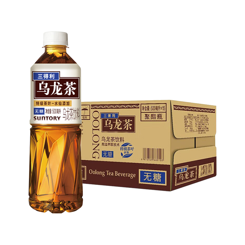 三得利无糖乌龙茶500ml*15瓶整箱特级茶多酚低0脂0卡经典 - 图3