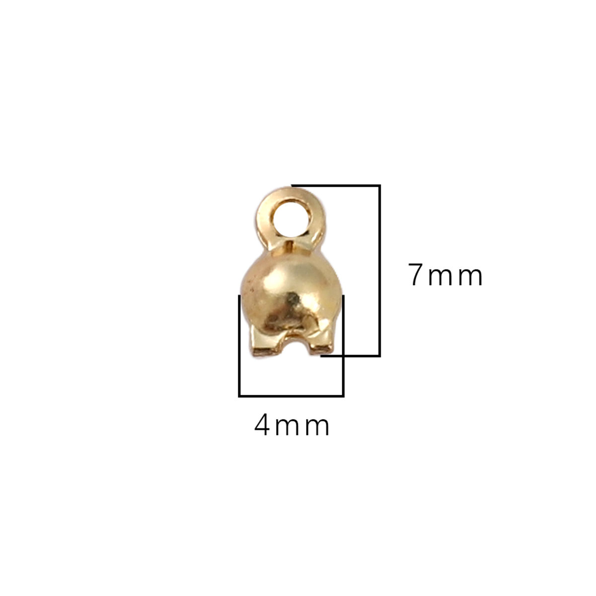 保色14K包金豆豆包扣连接扣项链收尾扣基础材料 DIY手工饰品配件-图2