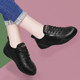 Women's Shoes 2025 Autumn and Winter Plus Velvet Mom Soft Sole White Shoes