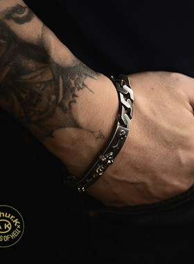 925银原创设计无畏者银手链