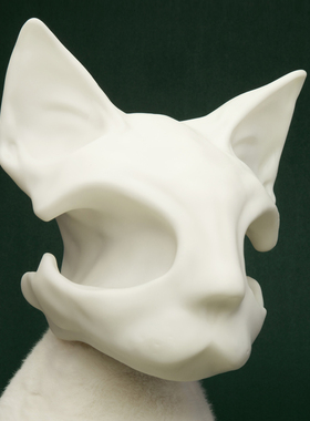 AWHITE短毛猫毛绒玩偶艺术摆件