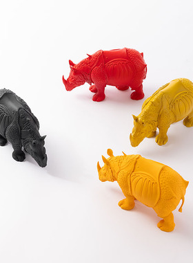 SECRET树脂卡通庭院犀牛雕塑